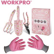 WORKPRO 4PIECE Hand Garden Tool Set Hand Rake Trowel Pruning Shear Garden Gloves