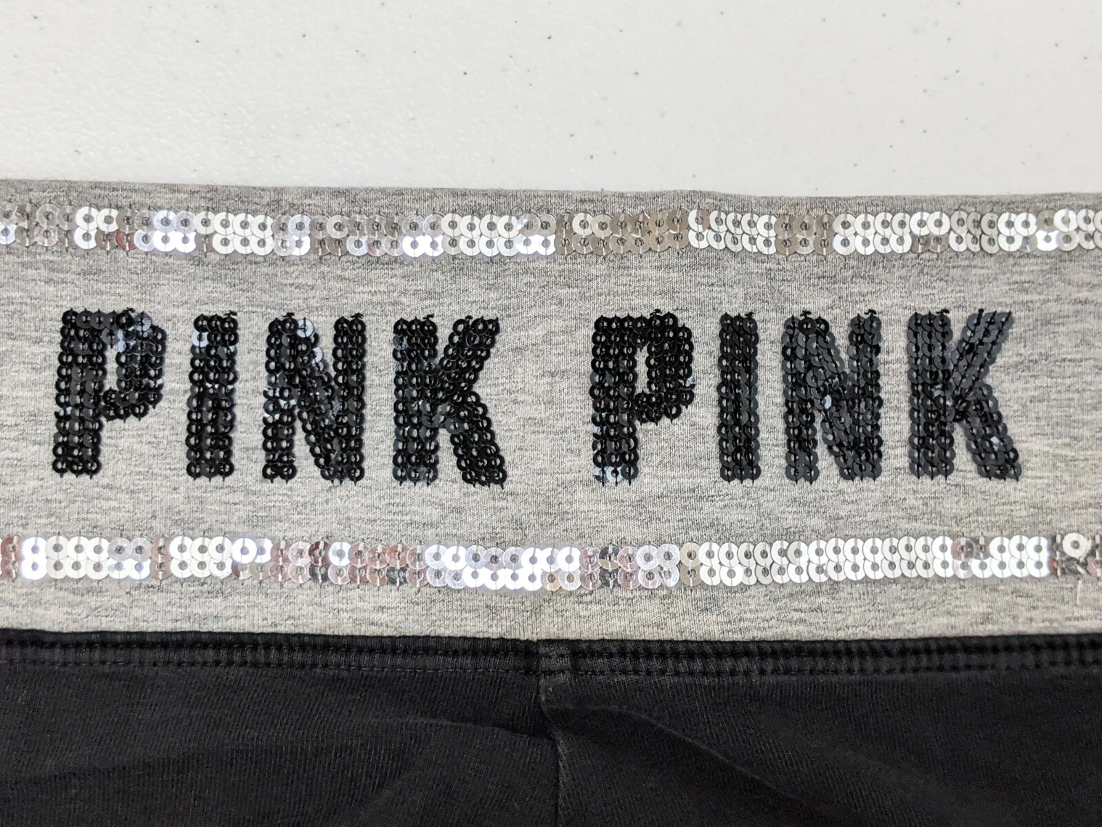 victoria-secret-vs bling logo yoga cotton blend leggings