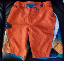 Zero XPosur Boys Swim Trunks Sz L-7 Blue Sharks Mesh Lined.