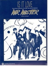 MR. MISTER "IS IT LOVE" SHEET MUSIC-PIANO/VOCAL/GUITAR/CHORDS-1986-NEW ON SALE!!