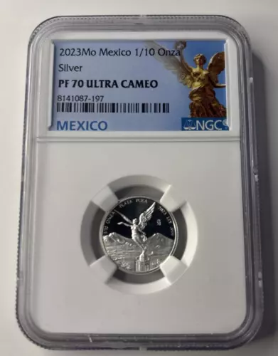 2023 Mo Mexico Libertad 1/10 Onza Silver NGC PF70 Ultra Cameo