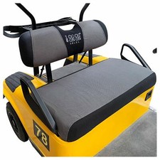 10L0L Mesh Golf Cart Seat Cover for EZGO RXV TXT & Club Car DS, Gray Black