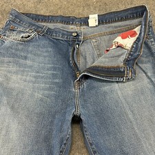 VINTAGE Lucky Brand Jeans Mens 40x32 Blue Relaxed Straight Medium Wash Baggy 90s