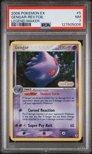 Gengar Reverse Holo 5/92 Legend Maker Pokemon PSA 7 *006