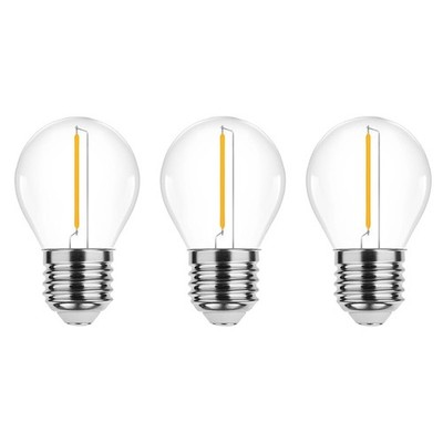 Modee E27 LED Filamentlampe G45 1W 70lm 2700K Extra Warmweiß 3 Stück