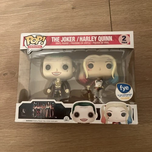 Funko Pop! Harley Quinn The Joker Vinyl DC Comics Suicide Squad Exclusive FYE