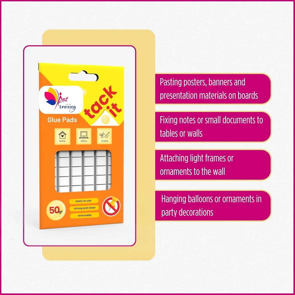 Adhesive Putty for Hanging Pictures, Reusable Adhesive Putty, 50 Pcs (1 Pack X 5 - Image 4 of 4