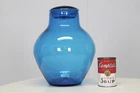 VTG 70s Blenko Glass Apothecary Canister Jar Lid 7229S Turquoise Blue Hand Blown