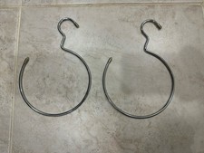 2Pcs Silver Scarf Ring Hangers Hooks Space Belt, Ties, Hats, Bags