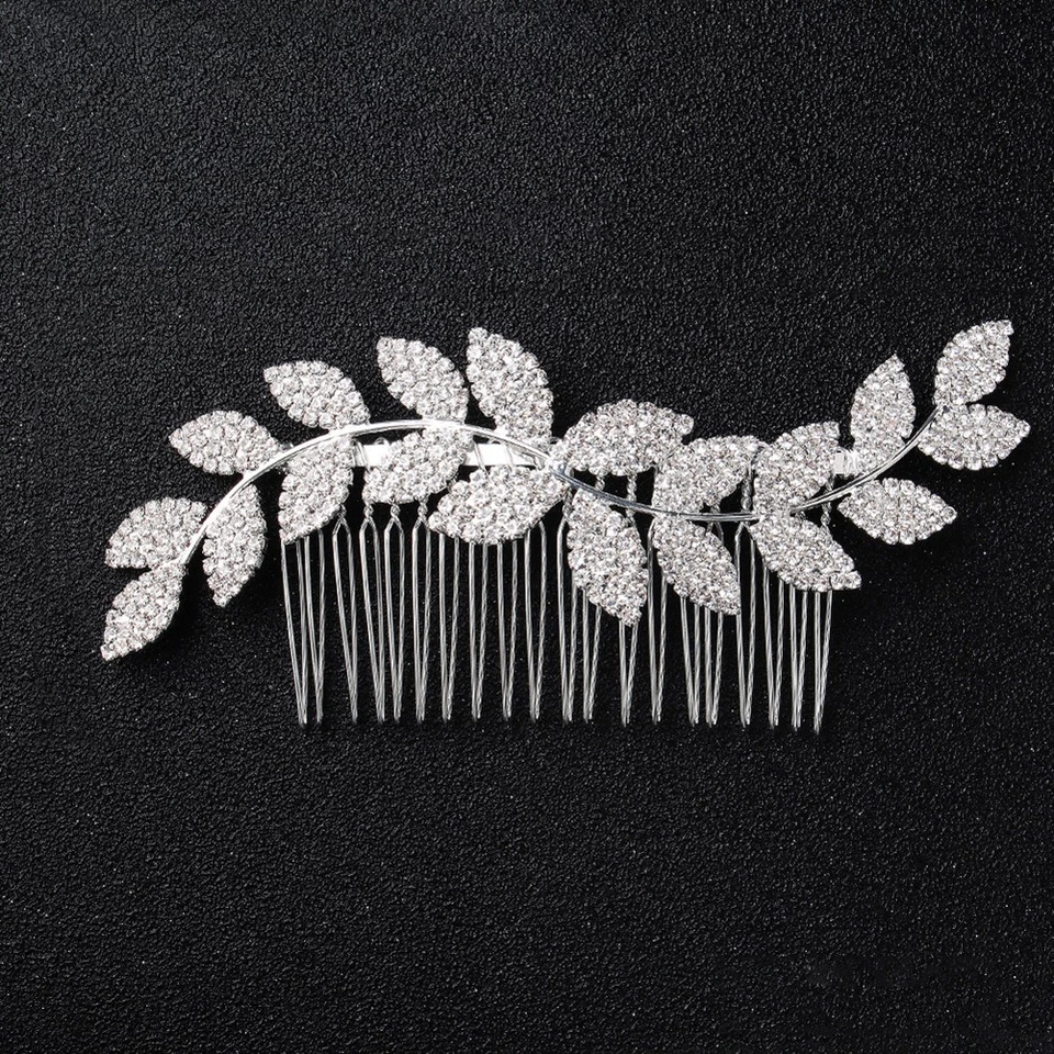 da sposa pettini Crystal Wave Sinestone Side Compangono copricapo - Immagine 2 di 4