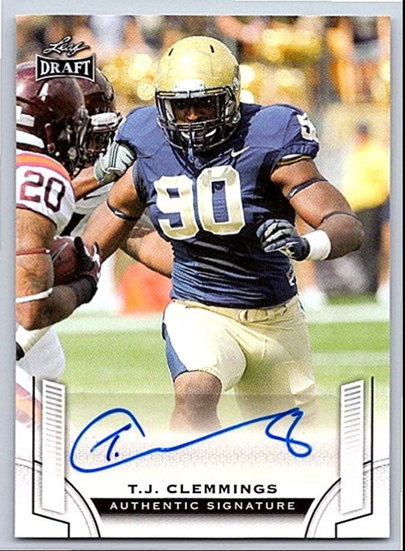 TJ Clemmings Leaf Draft Autograph #BATJC Base