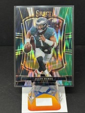 2025 Panini Select ﻿Jalen Hurts #190 Black and Green Prizm Shock Eagles
