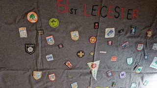 Vintage 1970's Scout Camp Blanket (1) 51st Leicester Scouts