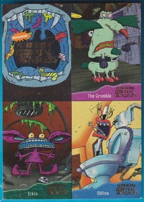 1995 Fleer Ultra- ''Aaahh!! Real Monsters''- 4 card uncut sheet Chase Promo Card