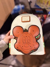 Loungefly Disney Parks Mickey Mouse Mini Backpack Brown Cream Green