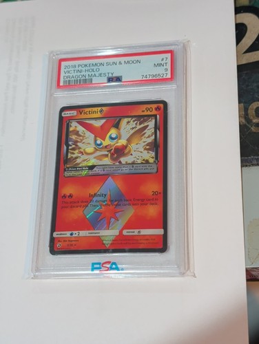 Victini Prism Star 7/70 Dragon Majesty Holo Rare 2018 Psa 9