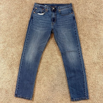 Levis 502 Taper Jeans Mens 32x32 Blue Medium Wash Denim Pants Stretch Casual