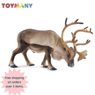Toymany Reindeer Figurine Realistic Christmas Deer Statue Collectible Animal