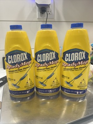 Clorox Ready Mop Advanced Floor Cleaner Refill Replacement 3 Bottles NEW