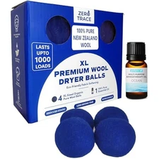 Zero Trace Wool Dryer Balls - Dryer Balls Laundry Reusable - Eliminate