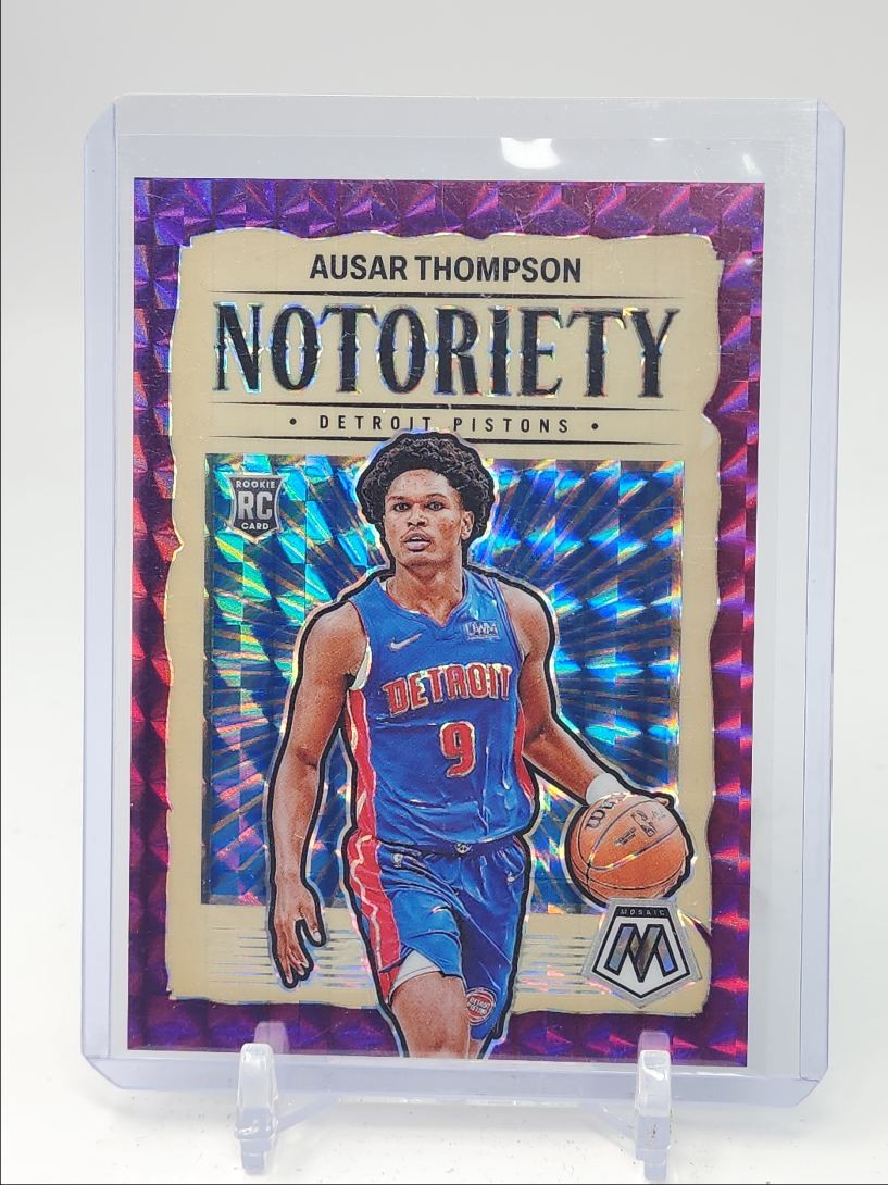 AUSAR THOMPSON 2023-24 MOSAIC ROOKIE NOTORIETY PURPLE PRIZM RC /99 Q5333