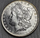 1883 O Morgan Silver Dollar. Estimated Uncirculated Mint State 63. M0129.