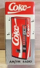 VINTAGE NEW TESTED WORKS 1989 COKE COCA COLA AM/FM RADIO OPEN BOX