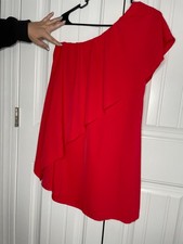 Lightweight Polyester Asymmetrical Open Shoulder Women's Fitted Style Dress