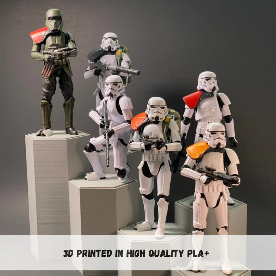Action Figure Display Stands Hex Solution Bundles – 3D Printed Multi-Tier Risers - Image 2 of 4