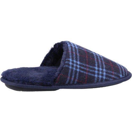 Fleet & Foster Rhys Navy Polyester Male Mens Mule Slippers - Picture 2 of 4