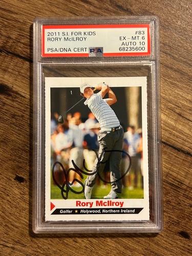 2011 Rory Mcilroy Rookie Auto SI For Kids #83 Signed RC PSA 6 Auto 10