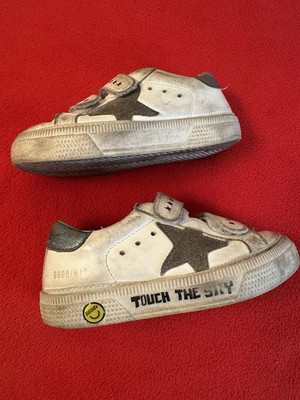 Golden Goose GGDB Touch The Sky Kids Sneakers White Leather W/Star Size 25 EU