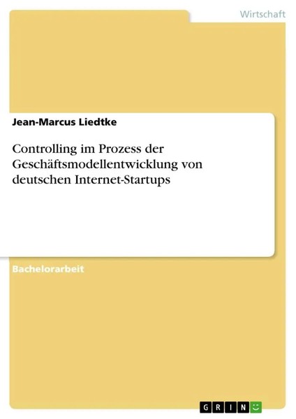 Jean-Marcus Liedtke | Controlling Im Prozess Der GeschäFtsmodellentwicklung...-image
