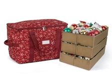 Keepsakes Adjustable Ornament Storage Bag – Heavy-Duty Polyester, Padded Divi...