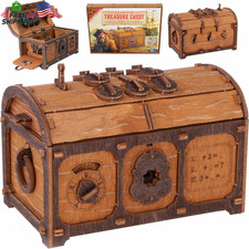 WOODEN.CITY Treasure Chest Puzzle Box for Adults 3D Wooden Puzzles Mystery Box