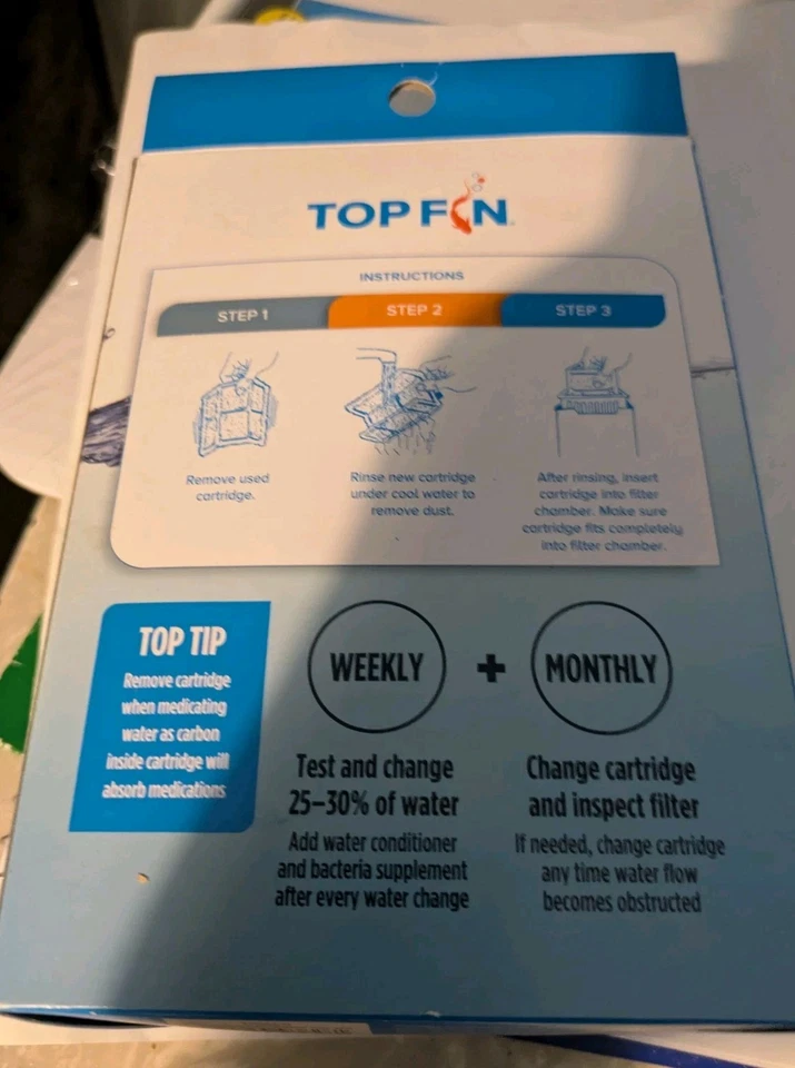 TopFin CN-S  3 Corner Filter - 3 Month Supply. New - Slightly Damaged Box - Image 2 of 3
