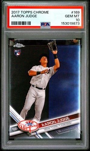2017 Topps Chrome #169 Aaron Judge Rookie Card PSA 10 GEM MINT