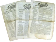 Albion or British, Colonial, and Foreign Weekly Gazette. Three issues. 1849-1856