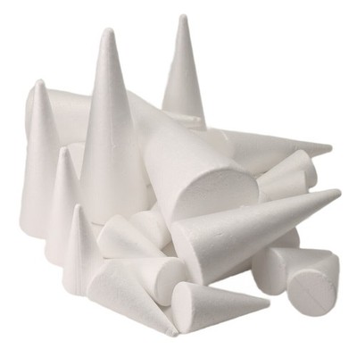 24Pack Craft Foam Cones, Foam Tree Cones, Cones Shaped Foam for Arts,1237