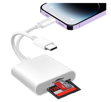 USB C 3 in 1 Hub Converter Type-C Adapter SD Card Reader For MacBook Pro Laptop