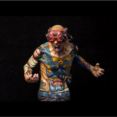 1/10 BUST Resin Cyberpunk Model Kit Gamer Virtual Reality Unpainted