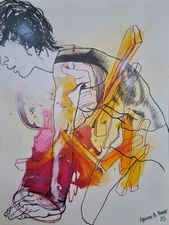 Lysiane D. COSTE Mixed Media Dessin Street Pop , Drawing , Disegni 21/27.5cm 