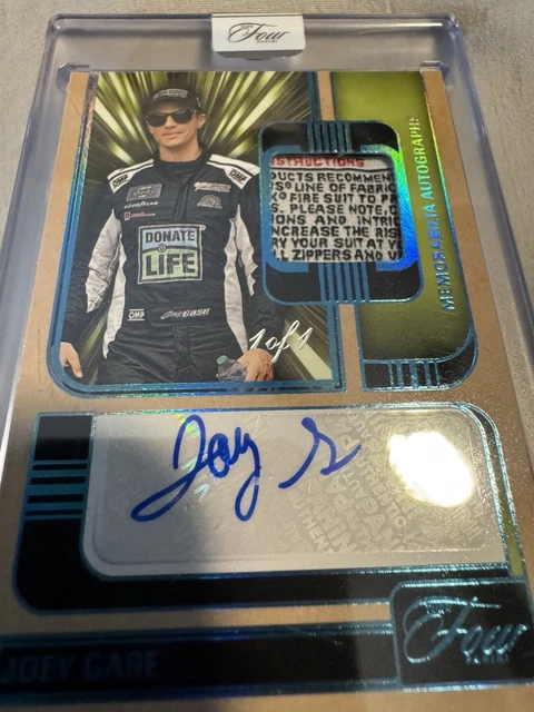 2025 Panini Turn Four Joey Gase Memorabilia 1/1 handsigniert