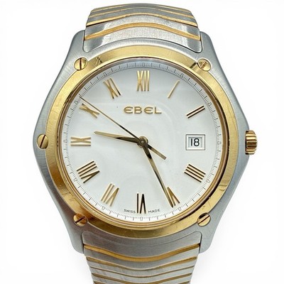 Ebel Classic Wave Stainless & Gold Quartz Mens Wristwatch 1255F41