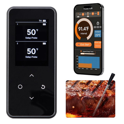 Wireless Meat Thermometer Digital with Dual Probe & Bluetooth App Control, Recha
