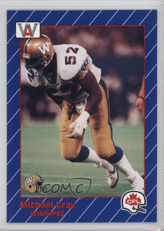 1991 All World CFL French Michael Gray #103 0w8