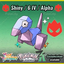 Porygon ❗❗❗ Alpha Shiny ❗❗❗ Pokemon Legends ZA  ⚫ 6 IV 🟢 @ Any item
