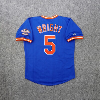 G1N David Wright 1986  York Mets Mens Alternate Blue 25th Cooperstown Jersey