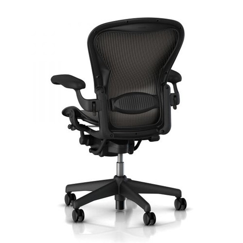 New Lumbar Pad Support for Herman Miller Classic Aeron Chair Size B C Black - Picture 5 of 9