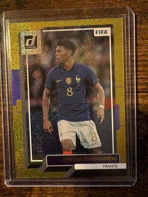 Aurelien Tchouameni /10 Real Madrid France 2022-2023 Panini Donruss Gold 